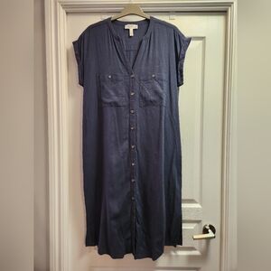 Addition Elle Linen Shirt Dress